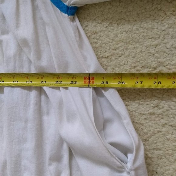 Vintage 80s white cotton purple daydress napdress housedress 🎈HOST PICK 🎈 - Picture 6 of 11